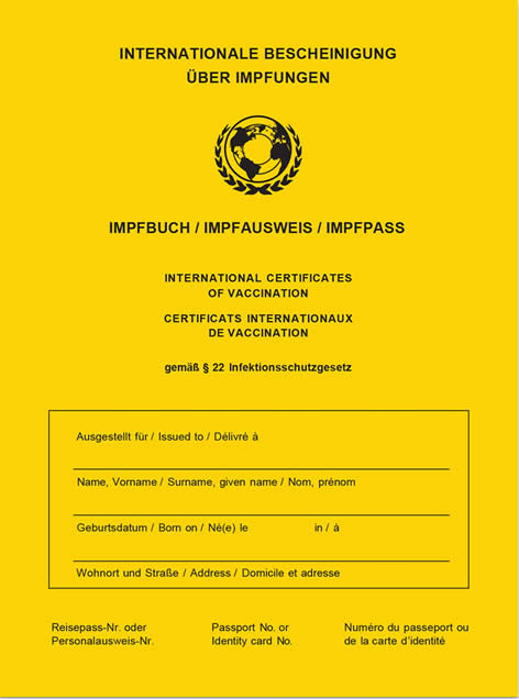 Yellow Fever Vaccination Certificate